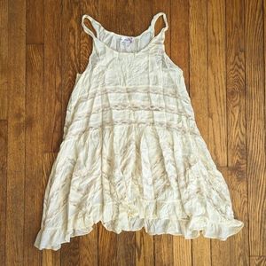 Free People Intimately Cream Polka Dot Lace Flowy Slip Dress or Top